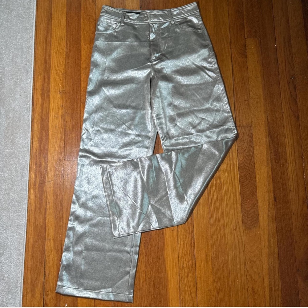 Zara Shiny Silver Pants